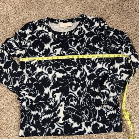 Loft Blue Floral Sweatshirt - Size Medium - Picture 3 of 6